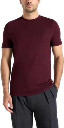 Mani&egrave;re De Voir Fitted Luxe T-Shirt in Wine Red at Nordstrom, Size Xx-Large