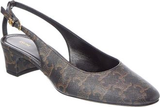 Celine Celine Neo City Triomphe Canvas Slingback Pump