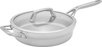 Zwilling Motion Stainless Steel 4-qt Stainless Steel Chefs Pan with Lid