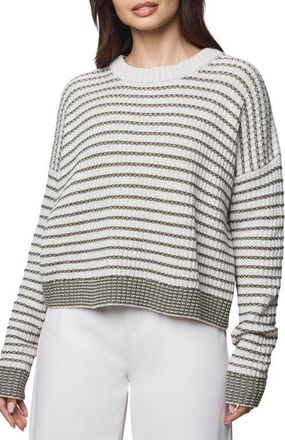 Splendid Lucy Stripe Oversize Sweater in Green Spruce/Oak at Nordstrom, Size X-Large