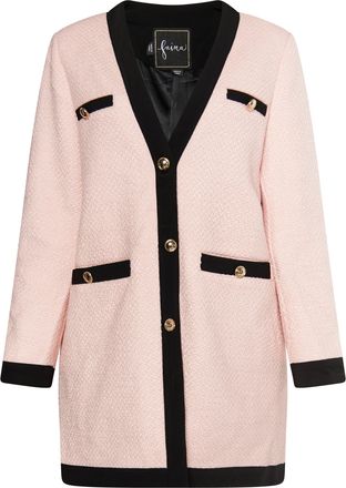 Faina Boucl&eacute; blazer Dames roze