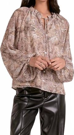 Elan Cassidy Top In Natural Snake