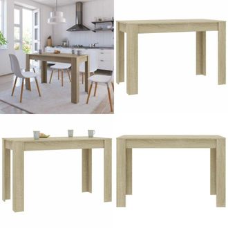 vidaXL Tavolo da Pranzo Rovere Sonoma 120x60x76cm in Legno Multistrato - Tavolo in legno multistrato - Tavolo da pranzo in legno