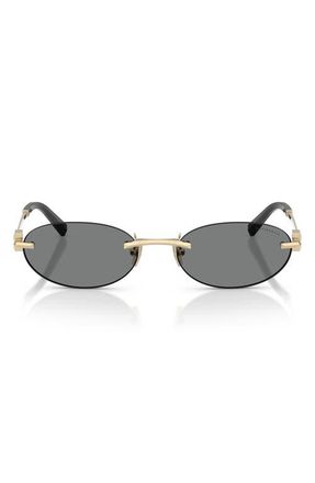 Tiffany & Co. 56mm Oval Sunglasses in Pale Gold /Dark Grey at Nordstrom