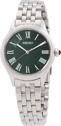 Seiko Classic Quartz Green Dial Ladies Watch SUR611P1