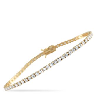 Luxury Bazaar 14K Yellow Gold 4.50ct Lab-Grown Diamond Tennis Bracelet LG16-123125
