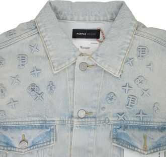 Purple EMBOSSED JACKET Indigo DENIM JACKETS