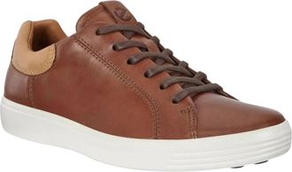 Ecco Mens Soft 7 Street Sneakers In Mahogany/lion