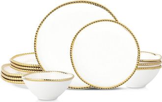 Christian Siriano Akoya 12Pc Porcelain Dinnerware Set