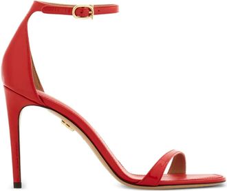 Ferragamo 90mm strappy stiletto sandals - women - Lambskin/Lambskin/Goat Skin/Calf Leather - 10.5C - Red