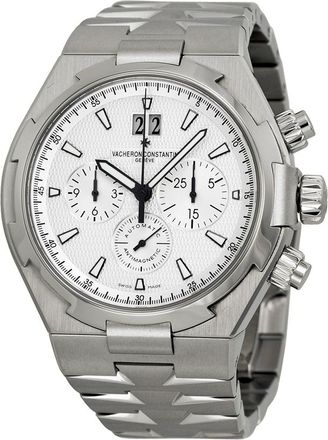 Vacheron Constantin Pre-owned Vacheron Constantin Overseas Chronograph Silver Dial Mens Watch 49150/B01A-9095
