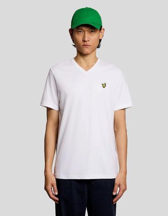 Lyle & Scott Lyle And Scott Mens Cotton V-Neck T-Shirt - White - Size: 38