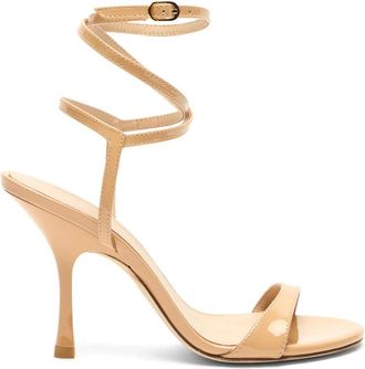 Stuart Weitzman Schoenen, Dames, Beige, 37 1/2 EU, Nudist Wrap 100