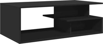 vidaXL Mesa de centro madera de ingeniería negro 102x55x35 cm Vidaxl