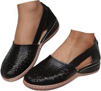 Generic Closed Toe Sandals for Women Espadrilles Women Orthopedic Shoes Wide Fit Fisherman Wedge Sandals Hollow Out Shoes Wide Fit Slides Arch Support Summer 