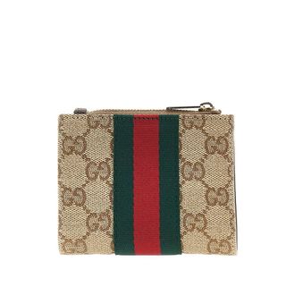 Gucci GG fabric wallet with Web Ribbon Woman One Size