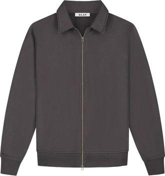 Olaf Hussein Essential Zip Up Polo - Heren - Vesten met rits - Grijs - XS - Hoodies & sweatvesten