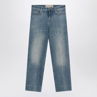 Valentino Faded Effect Blue Jeans