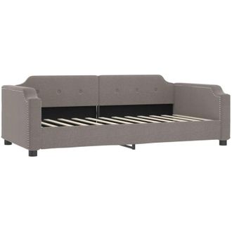 vidaXL Sof&aacute; Cama Sin Colch&oacute;n Tela Gris Taupe 100x200 Cm Vidaxl