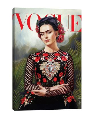 iCanvas Icanvas Frida Kahlo Vogue Cover Wall Art By George V. Antoniou