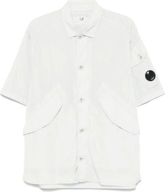 C.P. Company Giacca-camicia con applicazione - Blu