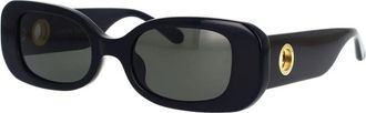 Linda Farrow Handgemaakte Zonnebril Lola LFL 1117 - Dames - Zonnebrillen - Zwart - 59 MM - Accessoires