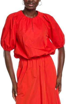 Kenneth Cole Cropped Elastic Hem Shirt