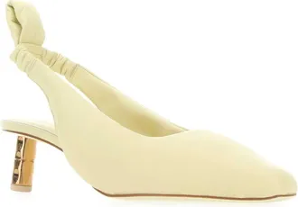 Boyy Womens Pastel Yellow Nappa Leather Puffy Pumps Palelime Scarpe Con Tacco High Heel Shoes