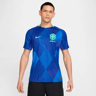 Nike Brazil 2025 Stadium Away (Team) Nike Mens Dri-FIT Soccer Replica Jersey in Blue | FZ9021-458