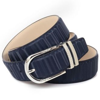 Anthoni Crown Lederg&uuml;rtel ANTHONI CROWN, Damen, Gr. 75, blau (dunkelblau), Rindsleder, unifarben, G&uuml;rtel Lederg&uuml;rtel, mit filigraner silberfarbener Dornschliesse