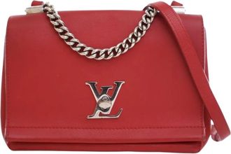 Louis Vuitton Pre-owned Lock Me II BB Chain Bag - Dames - Vintage Schoudertas - Rood - ONE Size - Leer - Vintage