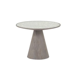 Signature Mesa auxiliar de roble y vidrio