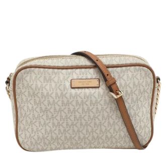 Michael Kors Pre-owned Cross Body Bags, female, White, Size: ONE SIZE Pre-owned Jet Set Travel Camera Bag
