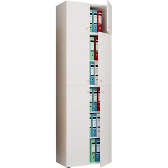 ebuy24 Vcm xxl armadietto da ufficio con 5 scomparti e un attacco moderno armadietto con porte girevoli Dimensioni ca. a. 223 x l. 70 x t. 39 cm - Lona 5