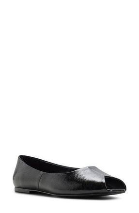 Aldo Alieiki Peep Toe Flat in Black at Nordstrom, Size 7.5