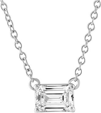 Grown Brilliance 14KT White Gold 0.65 Carat Lab Grown Diamond Pendant Necklace for Women