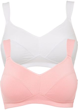 Bonprix BH ohne B&uuml;gel mit Baumwolle (2er Pack) Packung, 2, 2 Stk. im praktischen 2er Pack, mit breiten, verstellbaren Tr&auml;gern