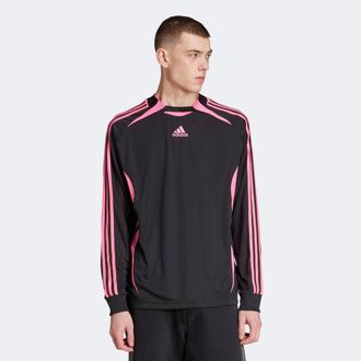 adidas T-Shirt ADIDAS ORIGINALS TEAMGEIST LS, Herren, Gr. XXL, pink (schwarz, lucid pink), Obermaterial: 100% Polyester, Rundhals, Shirts T-Shirt, lang&auml;rmlig