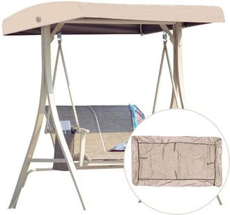 OEM Auvent De Remplacement - Tela Oxford 210d - Para Silla De Columpio De Jard&iacute;n Y Hamaca - 191 X 120 X 18 Cm - Beige - 1 Unidad