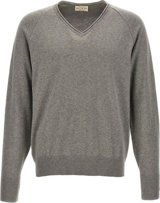Maryya Grey V-neck Sweater