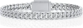 Grown Brilliance 5 Ctw Round Lab Grown Diamond Cuban Link Bracelet for Men