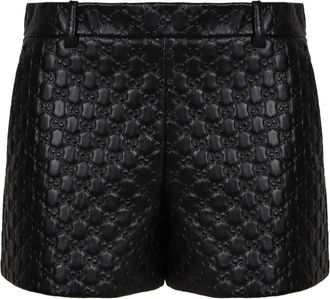 Gucci Shorts met GG-reliëf - Zwart