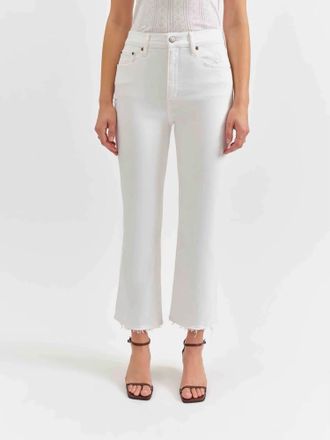 Daze Shy Girl Crop Flare Jeans In Lamb Vintage