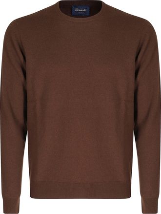 Drumohr Cashmere-Wool Blend Crew-Neck Sweater