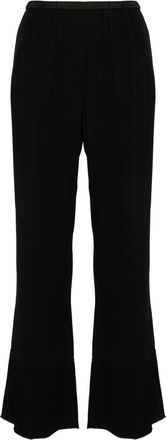 Forte_Forte crepe straight trousers - women - Viscose/Acetate - III - Black