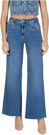 Liu Jo Jeans met rits- en knoopsluiting en zakken - Dames - Flared Jeans - Blauw - W32 - Jeans