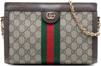Gucci Pre-owned Shoulder Bags, female, Brown, Size: ONE SIZE Pre-owned Chain Shoulder Bag