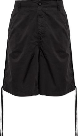 Alexander McQueen Shorts met zijdelingse trekkoorden - Heren - Korte Broeken - Zwart - S - Katoen - Korte Broeken