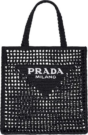Prada Black Logo Large Tote