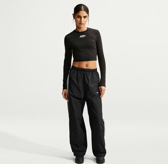 Nike Womens Nike Sportswear Loose High-Rise Track Pants in Black | IM8487-010
